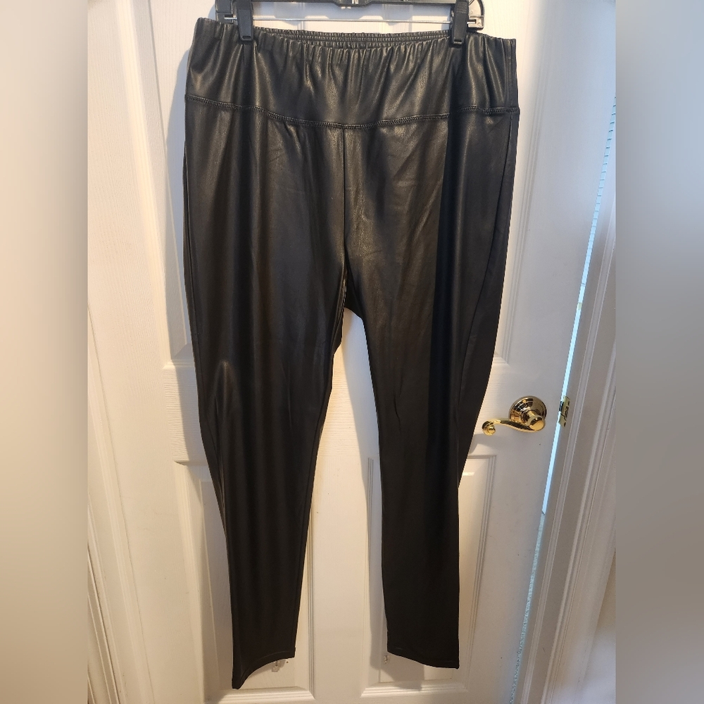 Ralph Lauren Black Faux Leather Pants